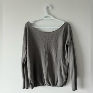 Garage Gray Sweater with Criss-cross Back